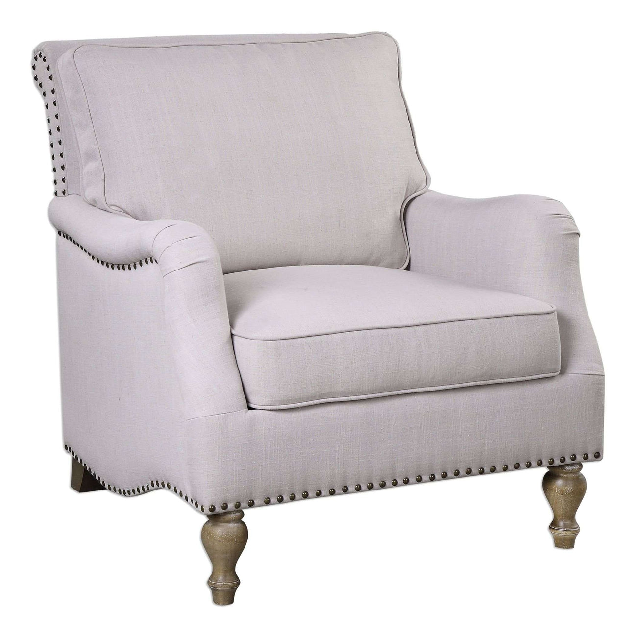 Uttermost, Armstead Antique White Armchair