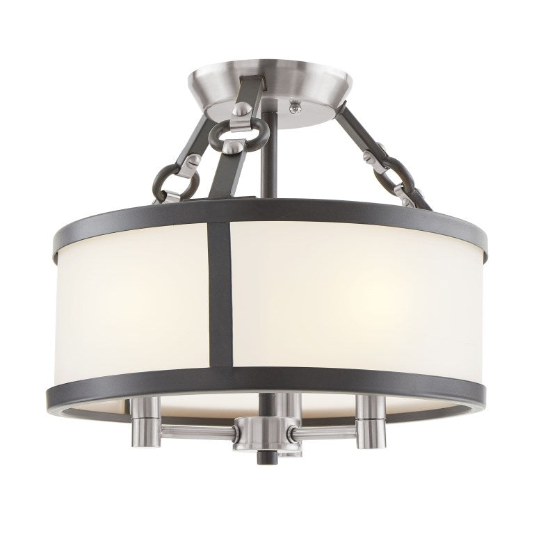 Elk Home, Armstrong Grove 13'' Wide 3 - Light Semi Flush Mount - Espresso