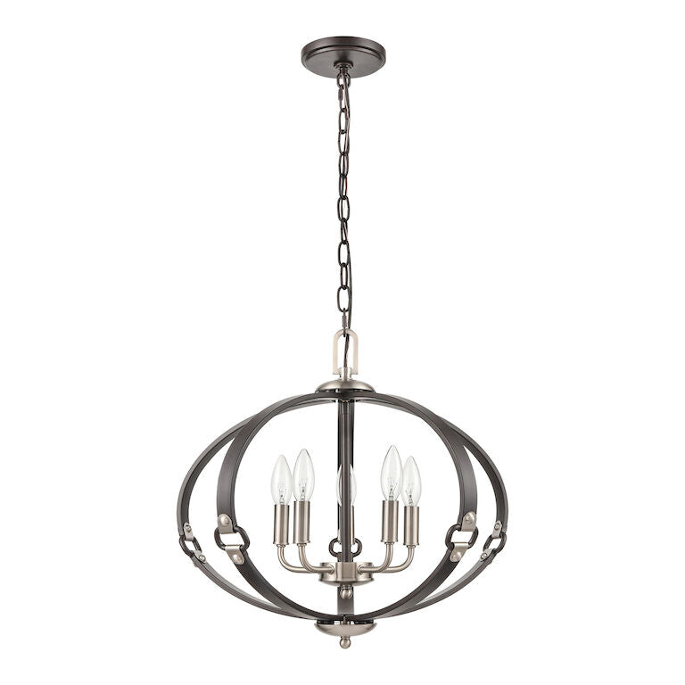 Elk Home, Armstrong Grove 20'' Wide 5-Light Chandelier - Espresso