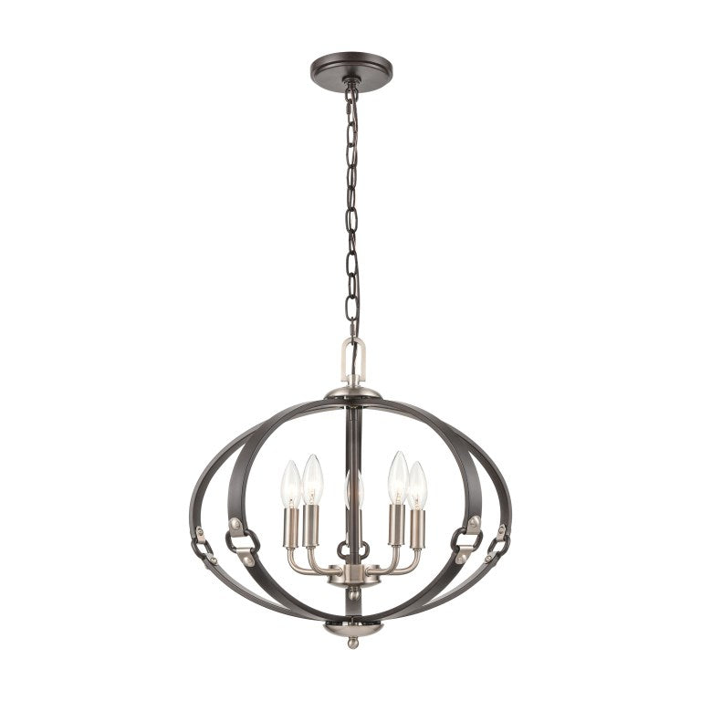 Elk Home, Armstrong Grove 20'' Wide 5-Light Chandelier - Espresso