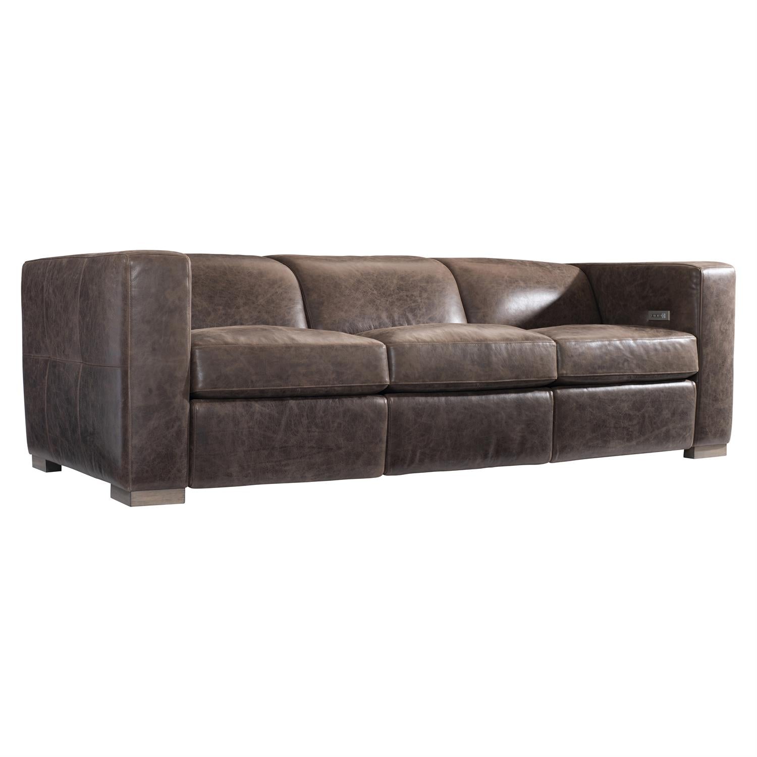 Bernhardt, Arrezio Leather Power Motion Sofa