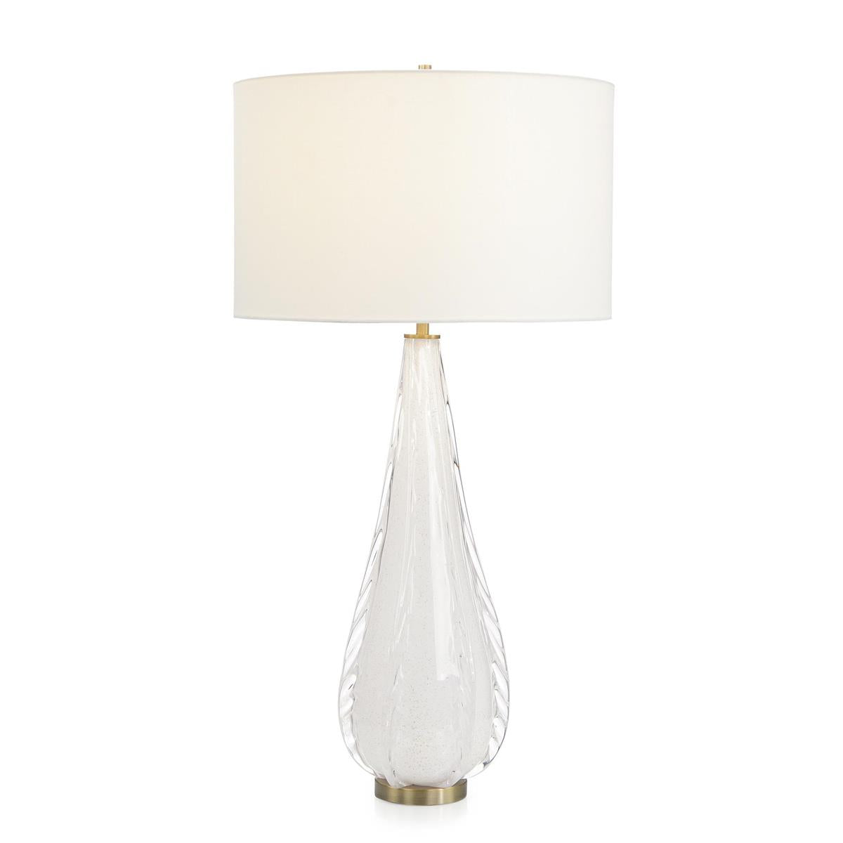 John Richard, Artic White Art Glass Table Lamp