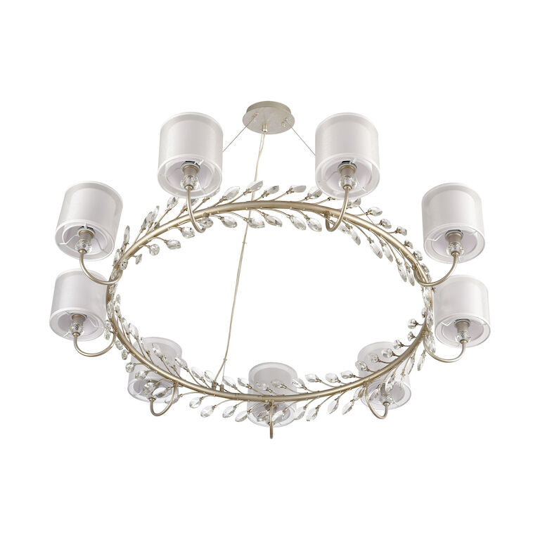 Elk Home, Asbury 48'' Wide 9 - Light Chandelier - Aged Silver