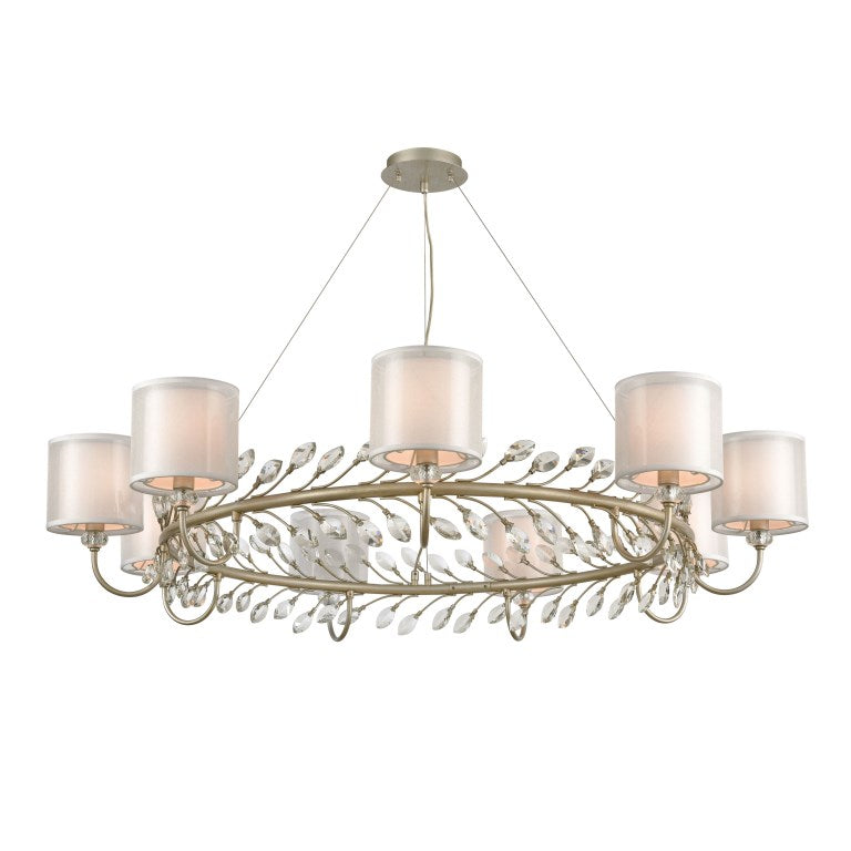 Elk Home, Asbury 48'' Wide 9 - Light Chandelier - Aged Silver