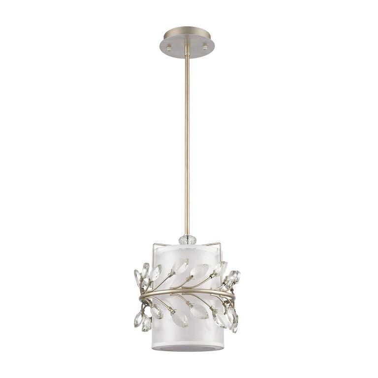 Elk Home, Asbury 9'' Wide 1 - Light Mini Pendant - Aged Silver