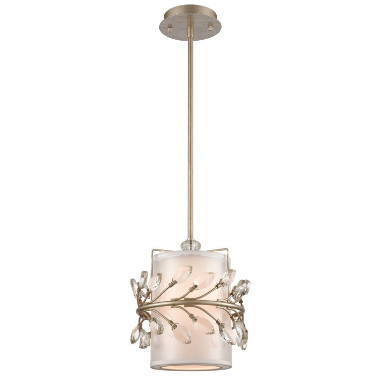 Elk Home, Asbury 9'' Wide 1 - Light Mini Pendant - Aged Silver