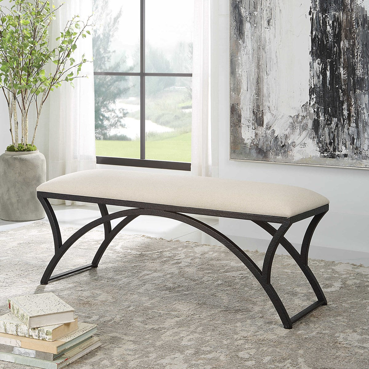 Uttermost, Awdella Accent Bench Furniture