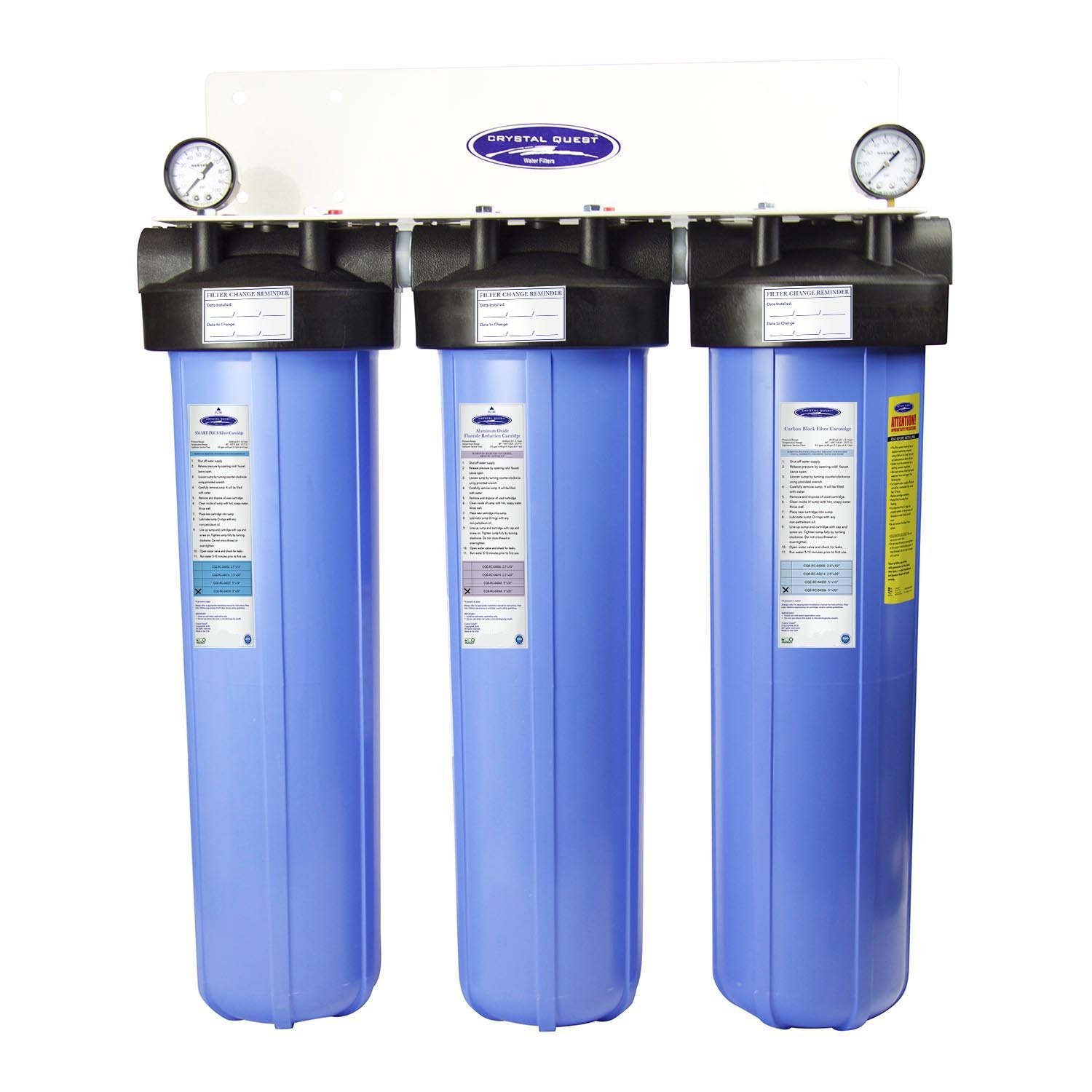 Crystal Quest, Big Blue Whole House Water Filter, Alkalizing (4-6 GPM | 1-2 people)