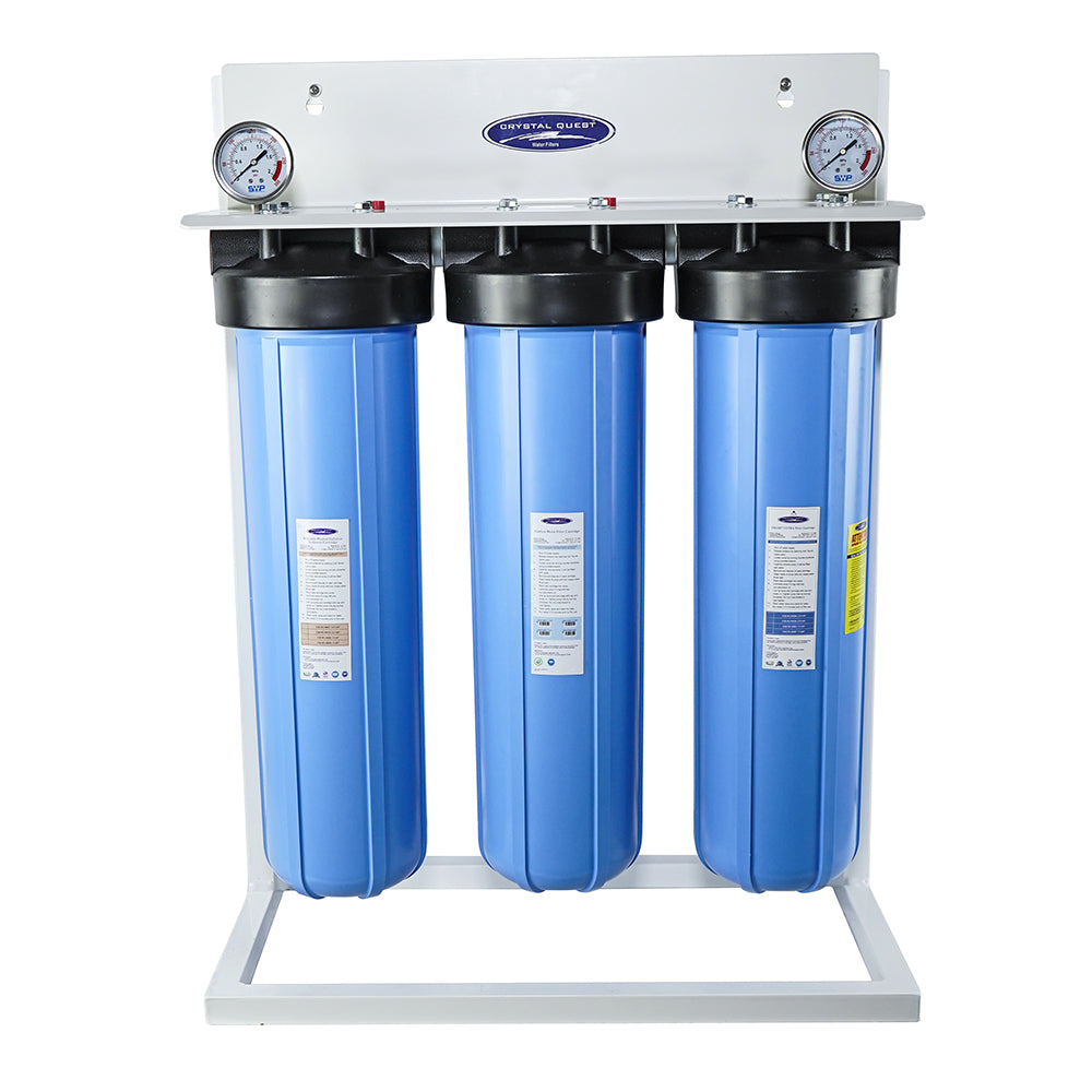 Crystal Quest, Big Blue Whole House Water Filter, Fluoride Removal (4-6 GPM | 1-2 people)