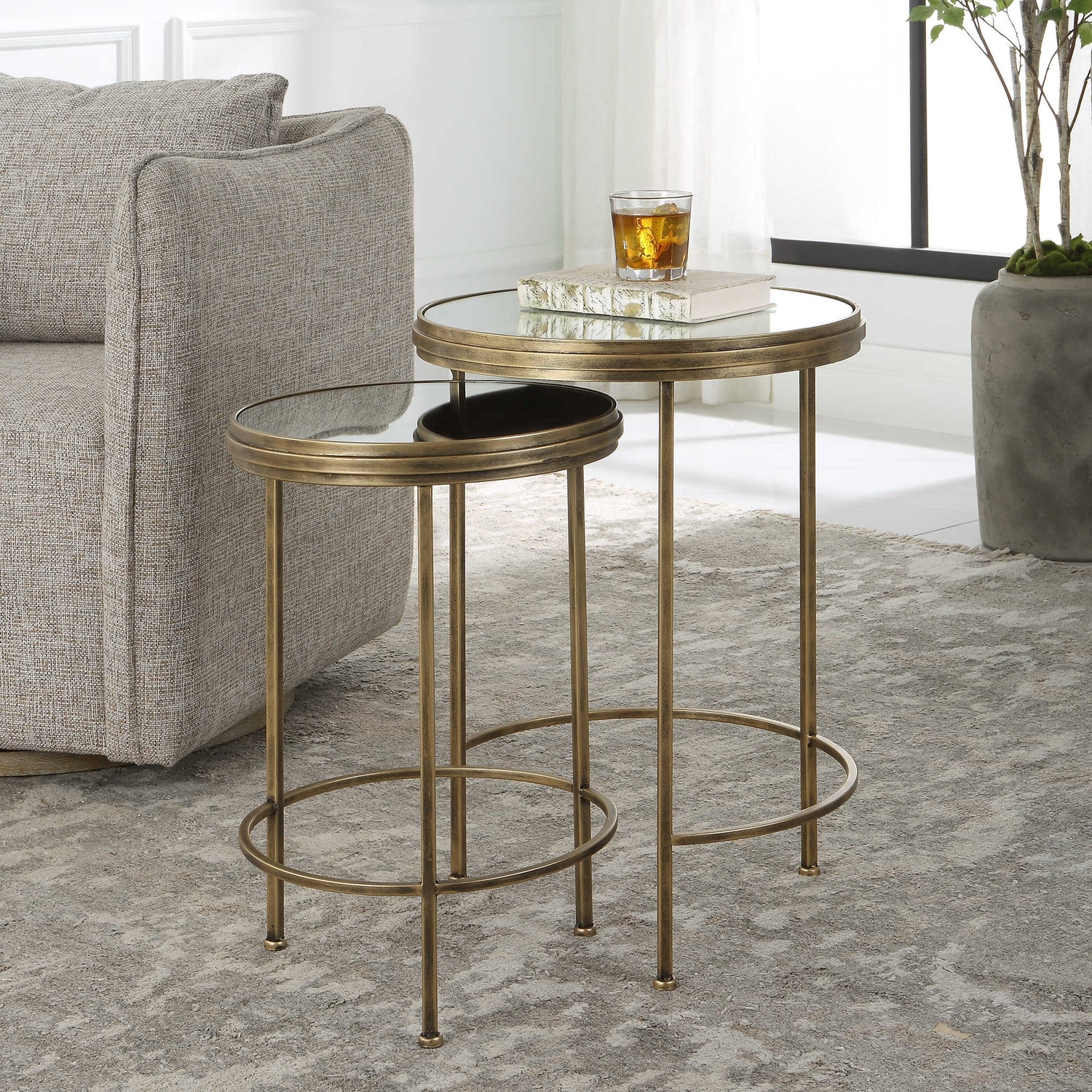 Uttermost, Browlyn Accent Nesting Table Furniture - S/2