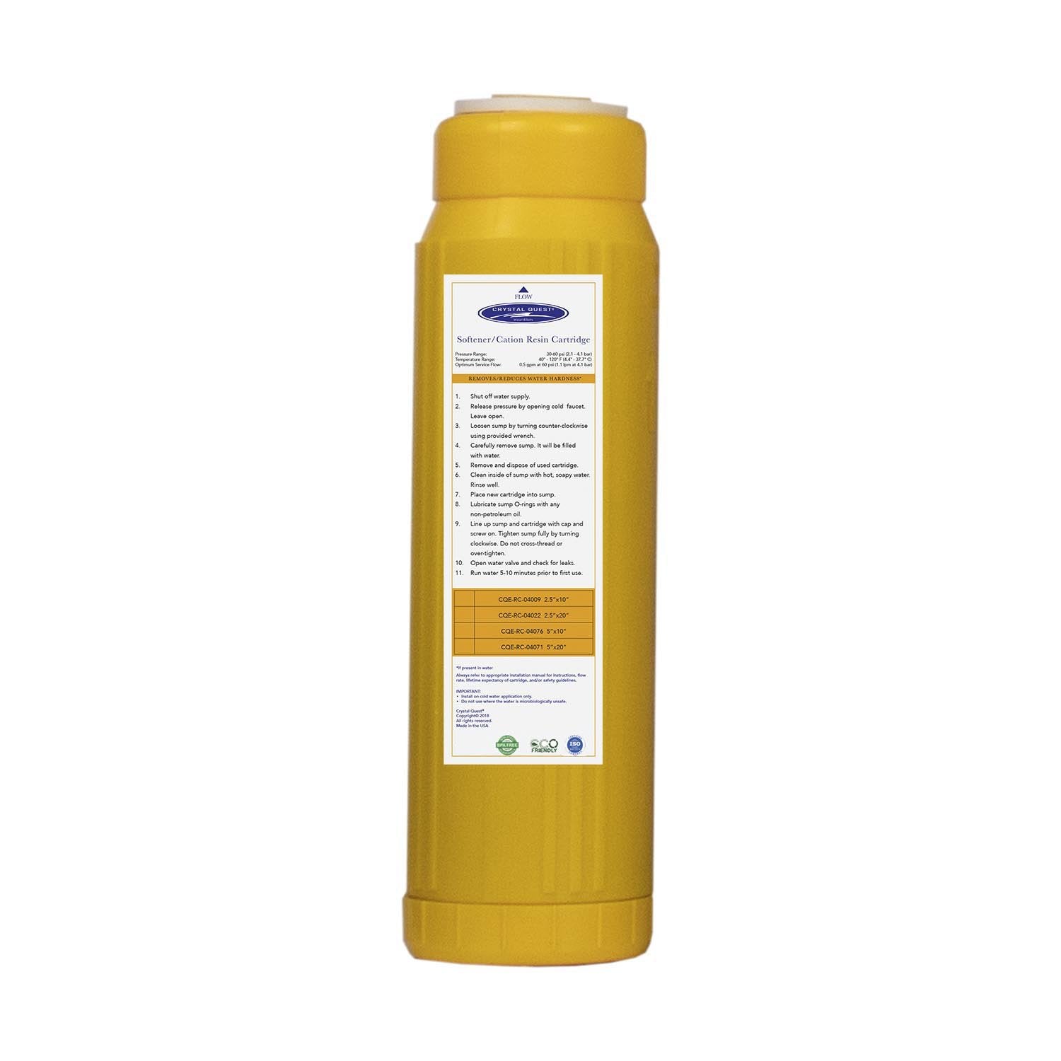 Crystal Quest, Cation Resin Filter Cartridge