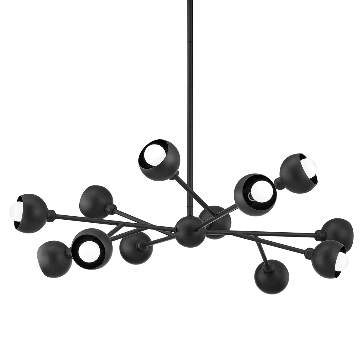 Troy Lighting, Colt 12 Light Chandelier Soft Black