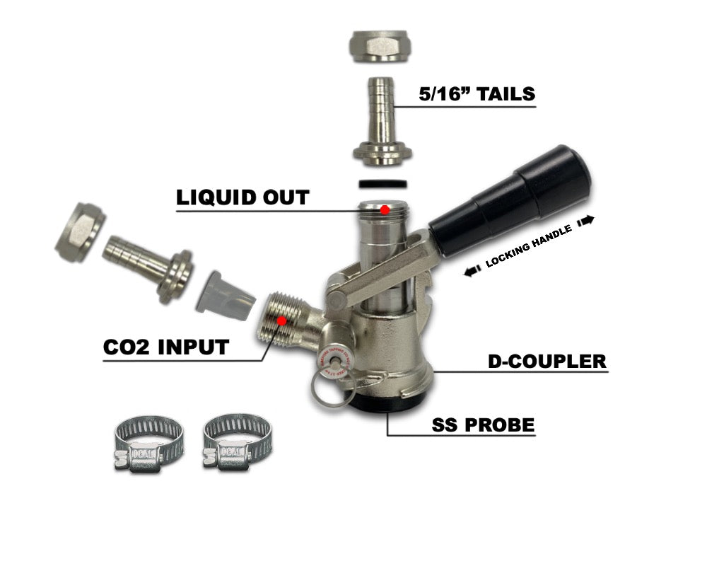 Coldbreak, D-Type, USA Sankey Keg Coupler, SS