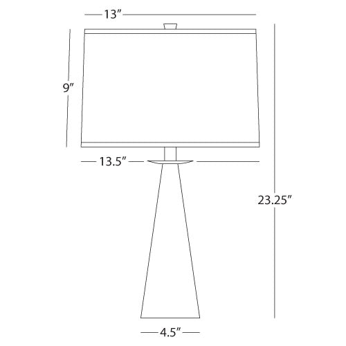 Robert Abbey Fine Lighting, Dal Tapered Table Lamp