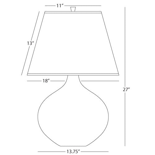 Robert Abbey Fine Lighting, Dal Vessel Table Lamp