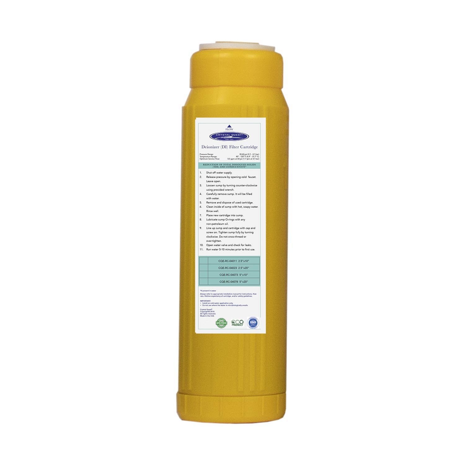 Crystal Quest, Demineralizer Filter Cartridge