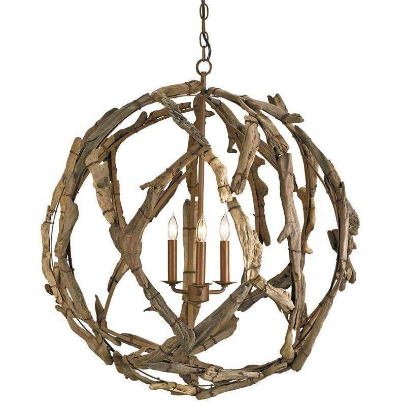 Currey, Driftwood Orb Chandelier