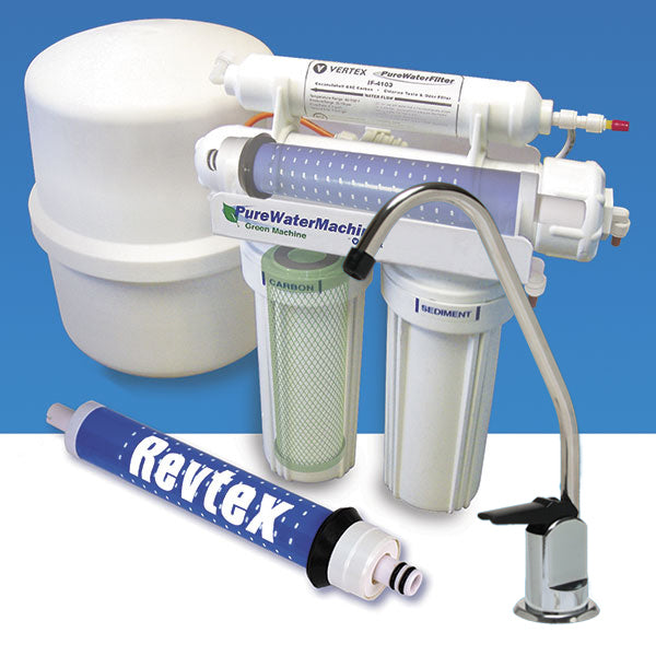 Vertex, GreenMachine PT-4GR - Eco Friendly 50 GPD 4-Stage Reverse Osmosis Water Purifier by Vertex