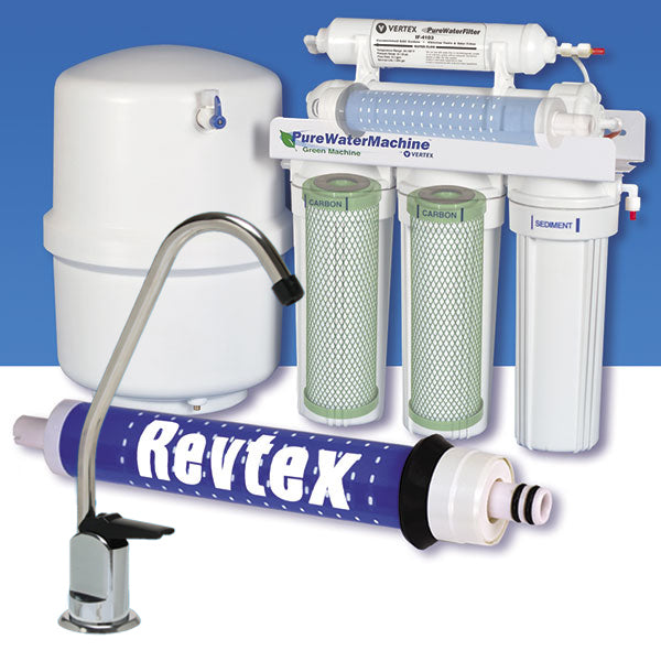 Vertex, GreenMachine PT-5GR - Eco-Friendly 50 GPD 5-Stage RO Water Purifier by Vertex