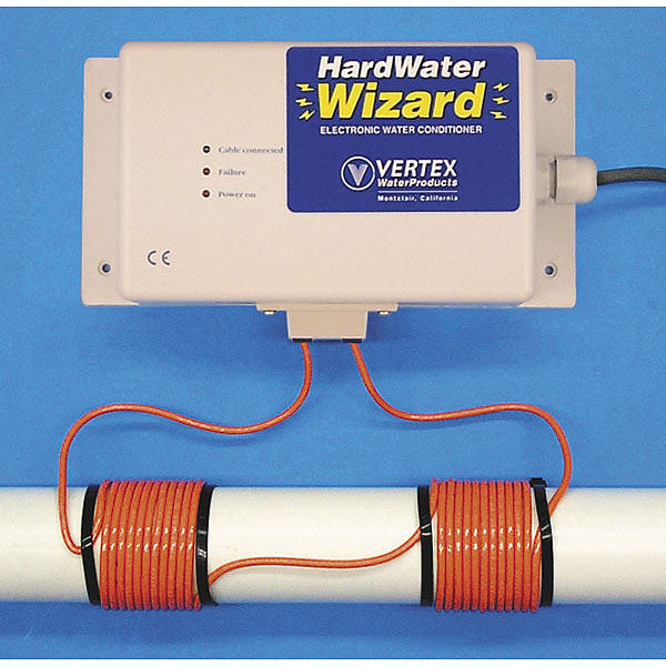 Vertex, HardWaterWizard Commercial Electronic Water Conditioner and Softener - 4-inch Pipes - CW-4