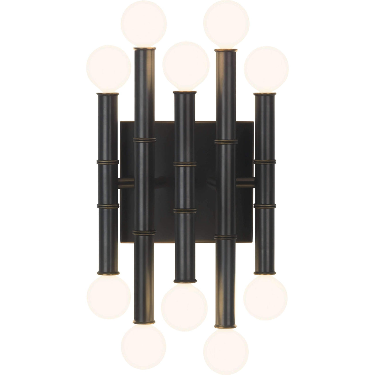 Robert Abbey Fine Lighting, Jonathan Adler Meurice Bamboo Style Wall Sconce