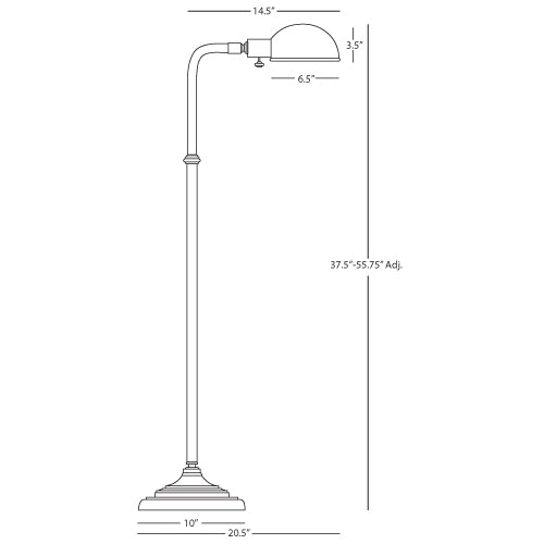 Robert Abbey Fine Lighting, Kinetic Bronze Floor Lamp