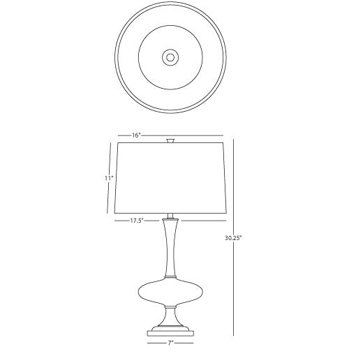 Robert Abbey Fine Lighting, Raquel Table Lamp - High