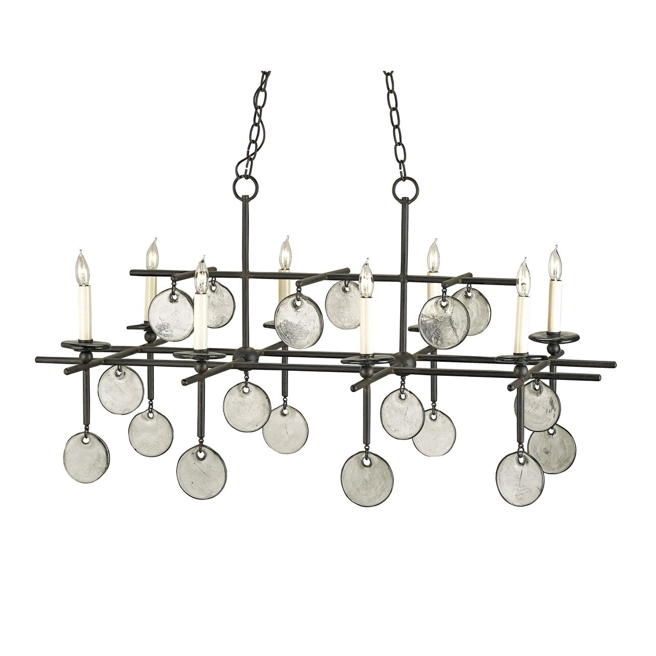 Currey, Sethos Black Rectangular Chandelier