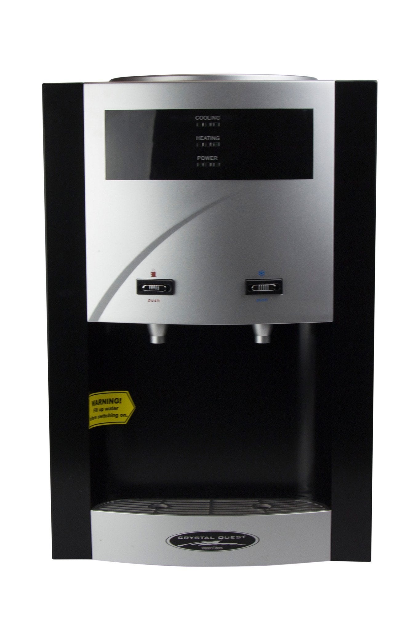 Crystal Quest, TURBO Countertop Bottleless Water Cooler hot button