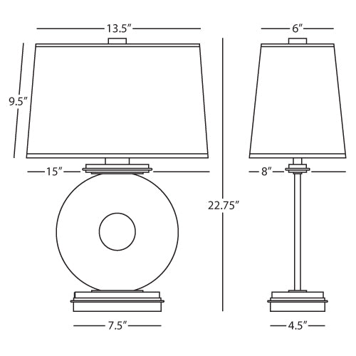 Robert Abbey Fine Lighting, Tic-Tac-Toe Table Lamp