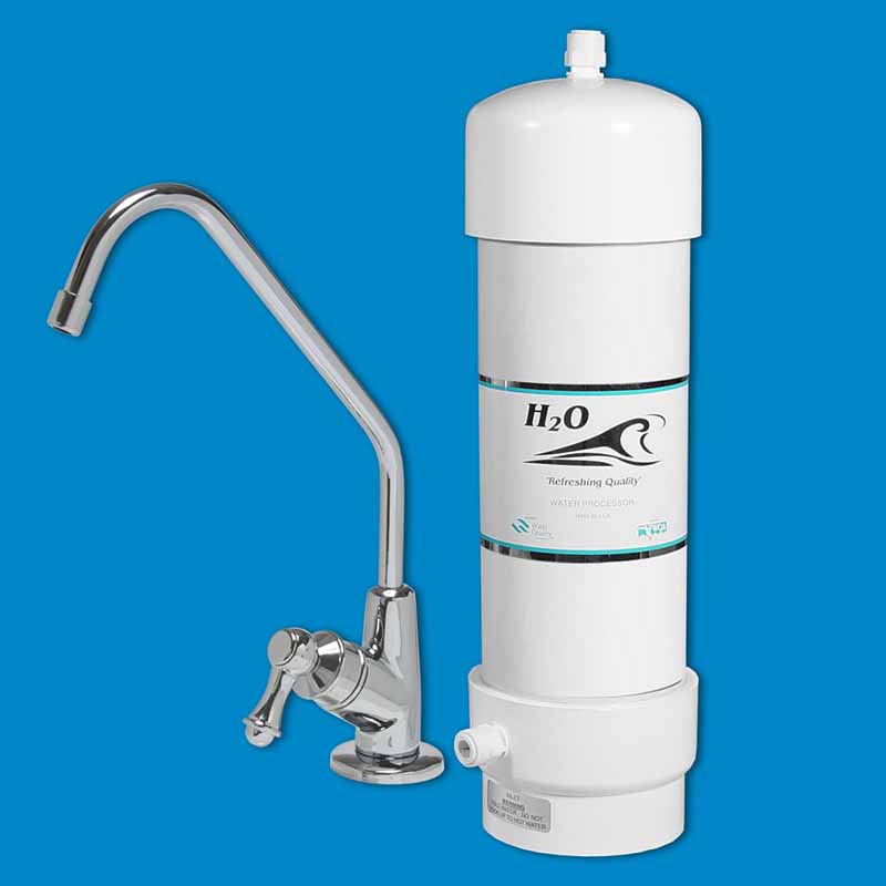 H2O Filters, US-4 - Deluxe Under Counter Water Filter with Faucet - 35,000 Gallon Capacity