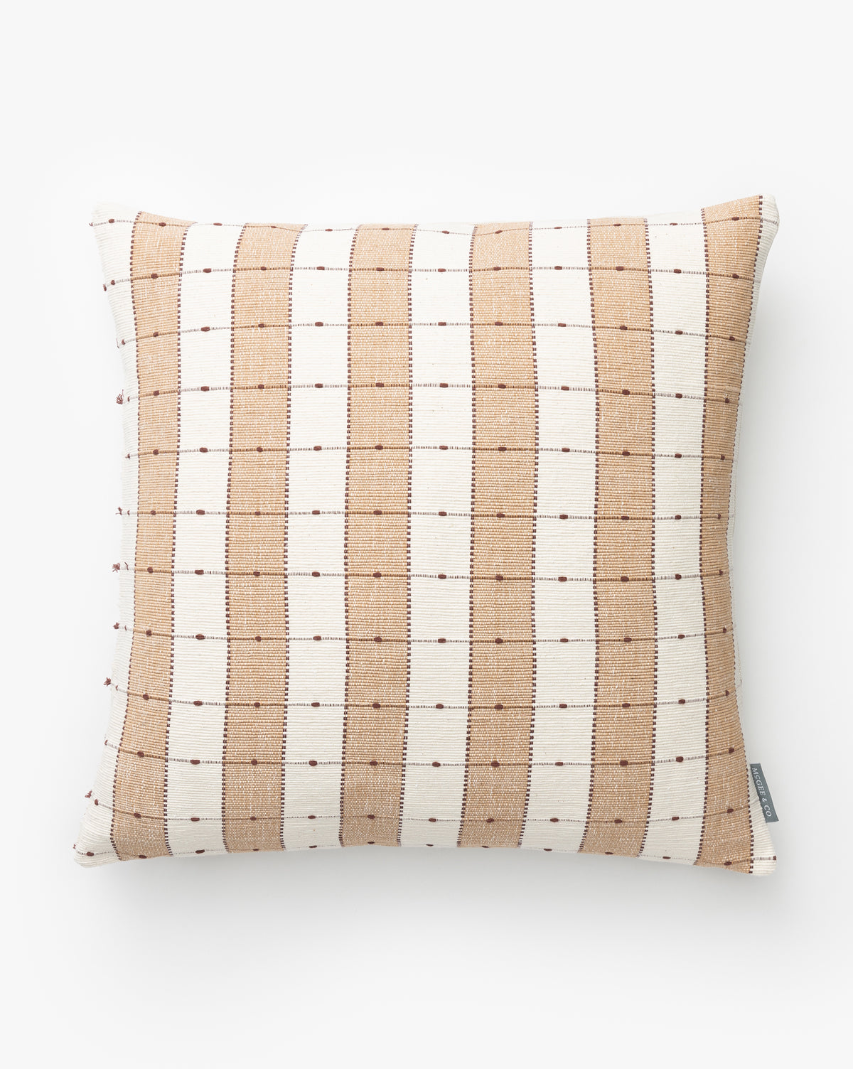 Tangren, Vintage Tan Check Pillow Cover No. 1