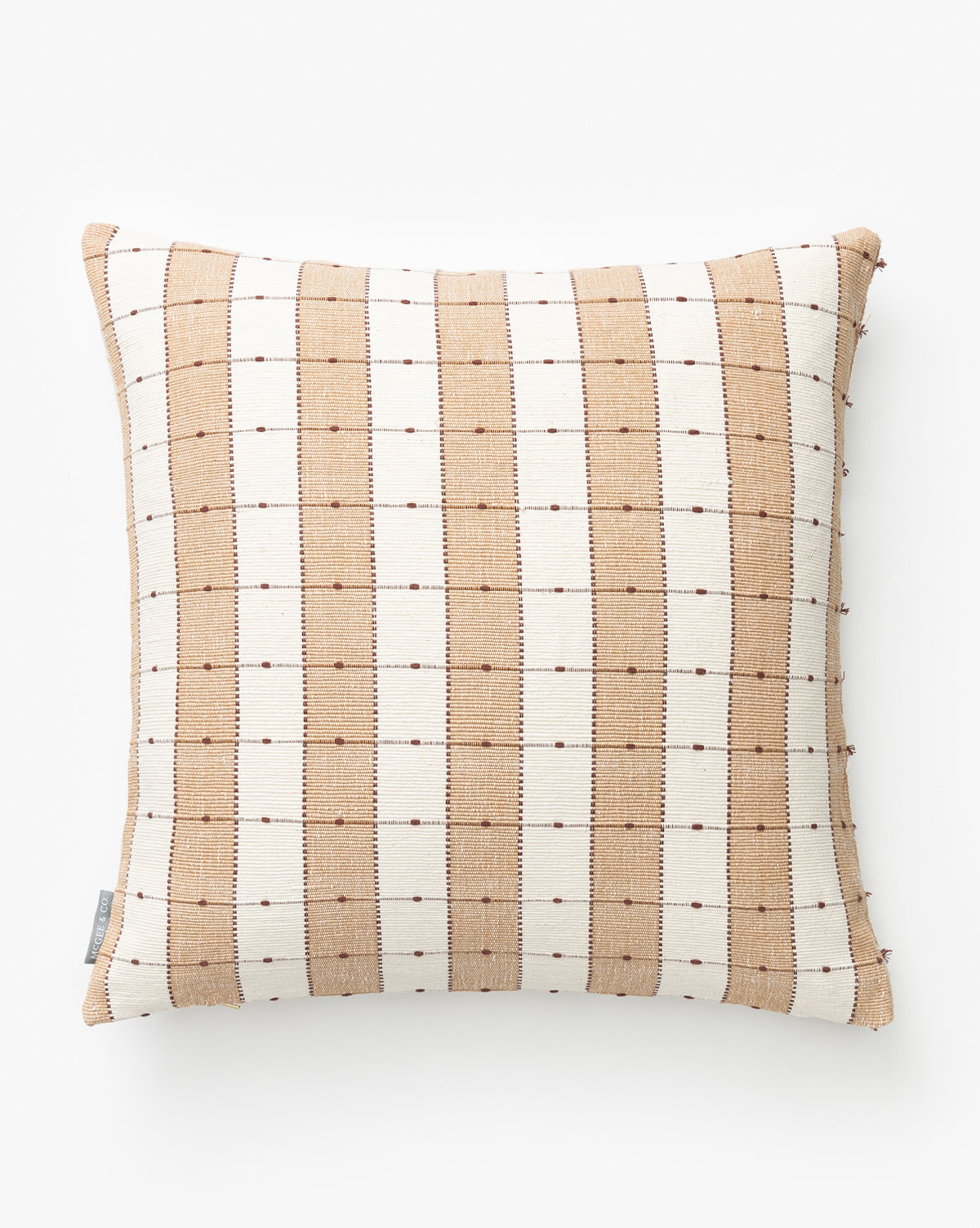 Tangren, Vintage Tan Check Pillow Cover No. 2