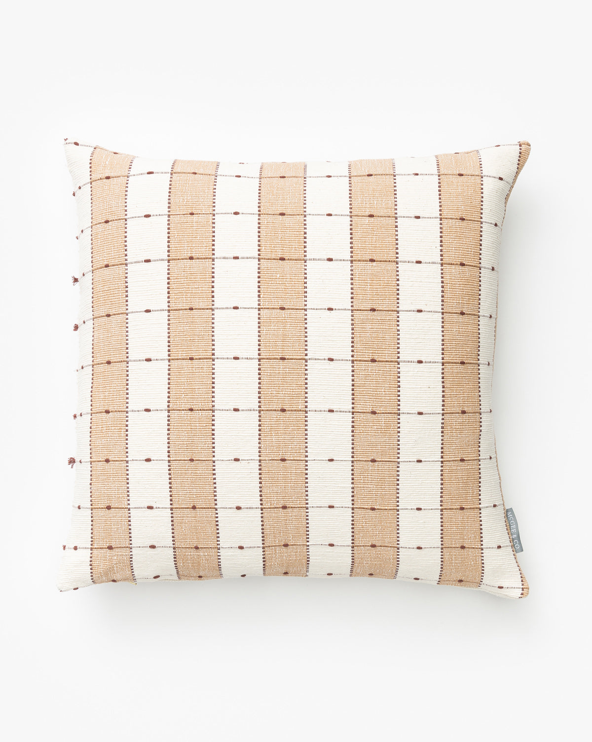 Tangren, Vintage Tan Check Pillow Cover No. 3