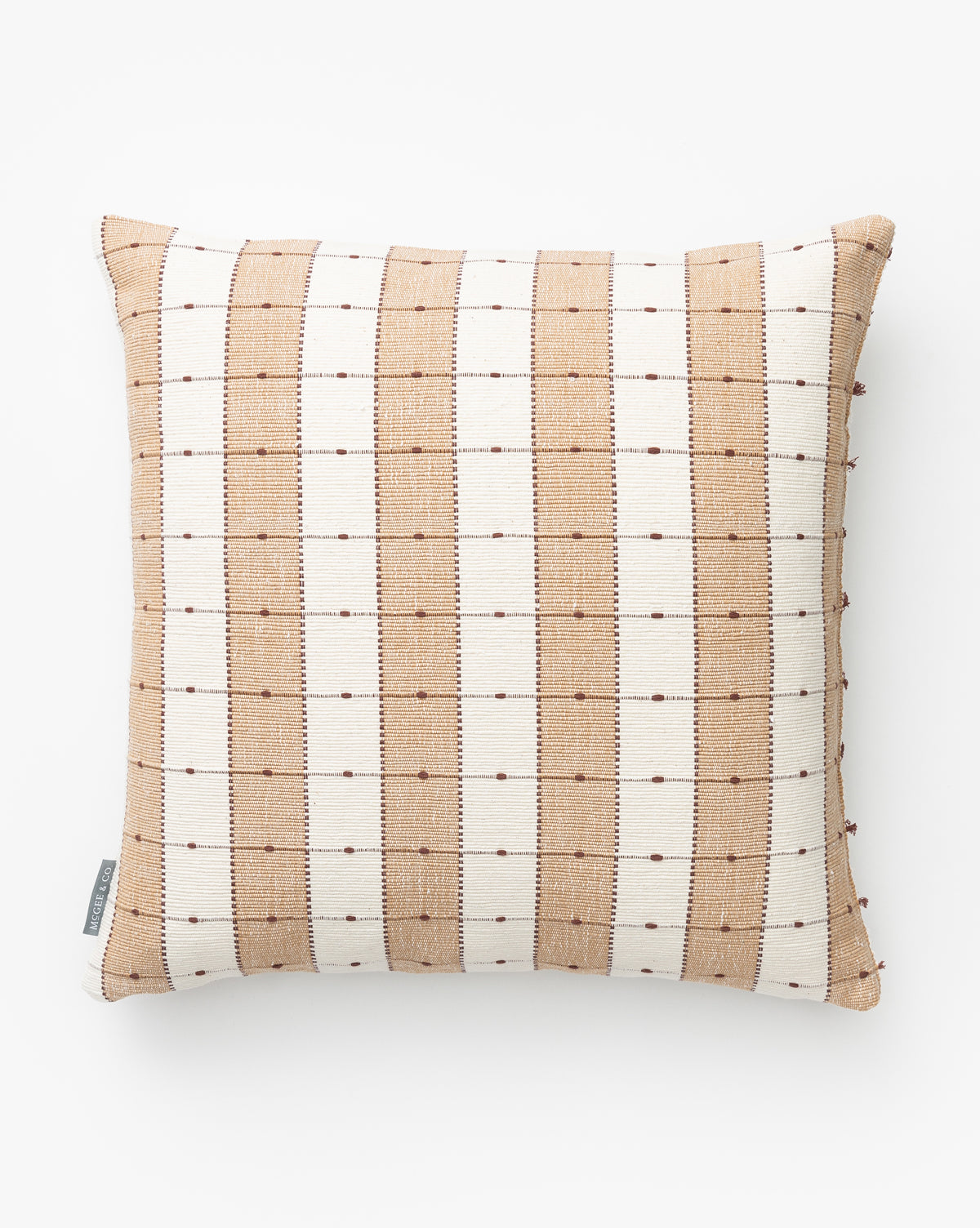 Tangren, Vintage Tan Check Pillow Cover No. 4