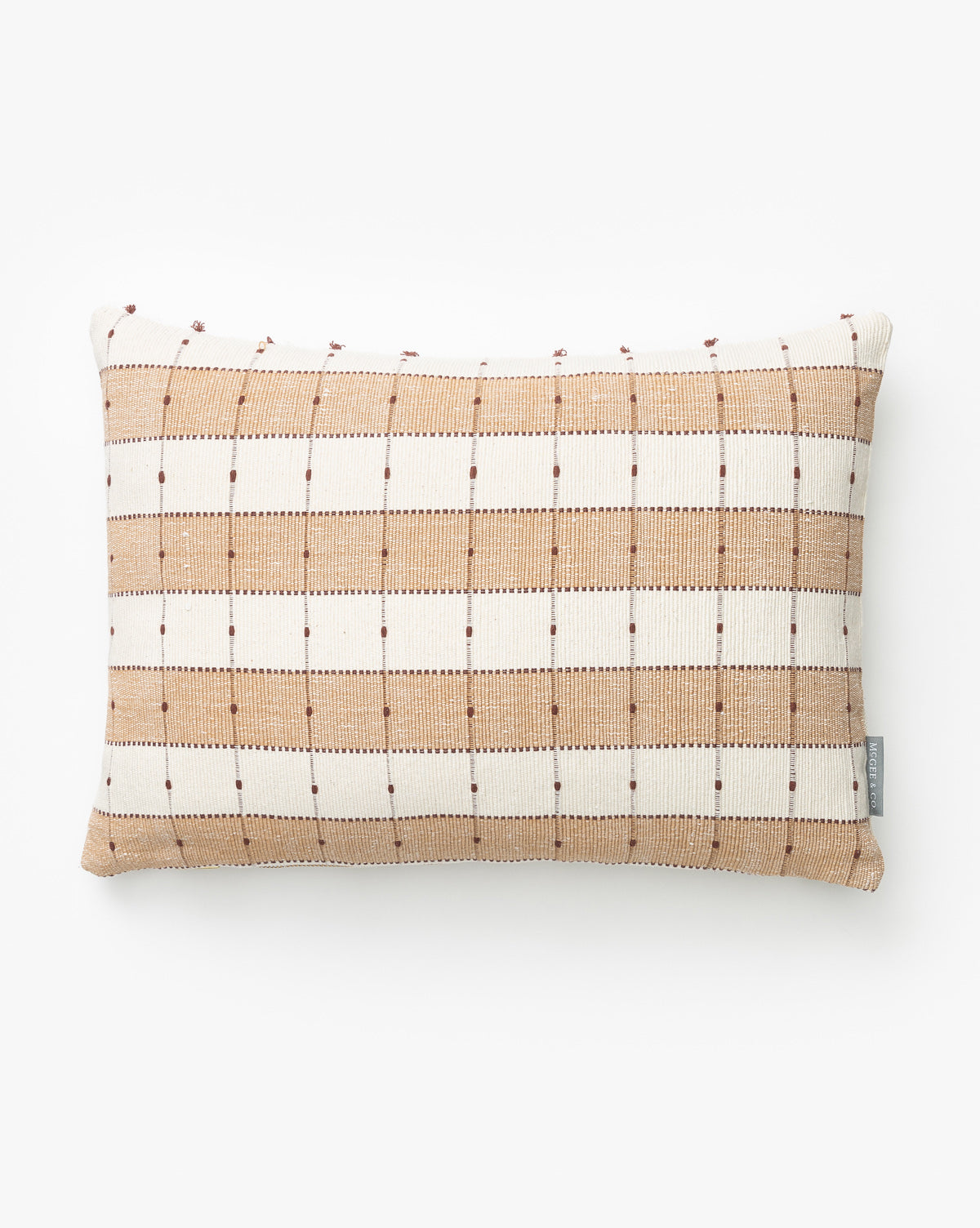 Tangren, Vintage Tan Check Pillow Cover No. 6