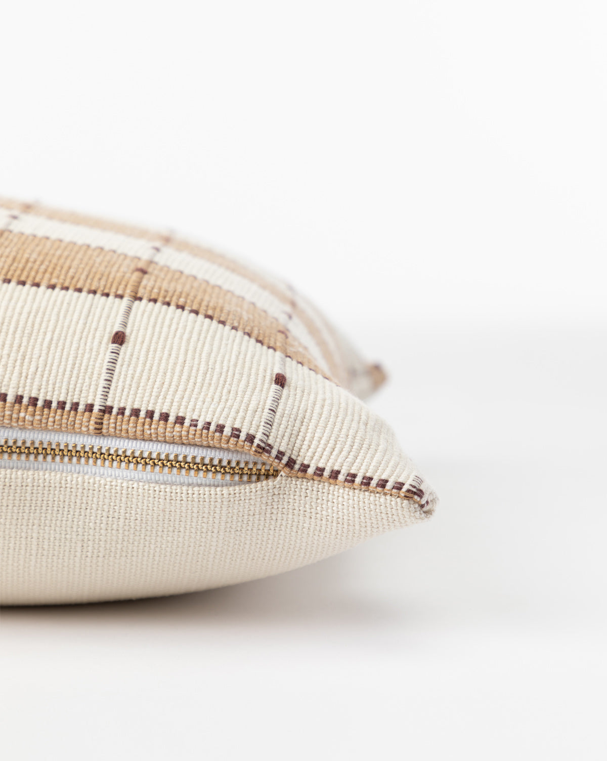 Tangren, Vintage Tan Check Pillow Cover No. 7