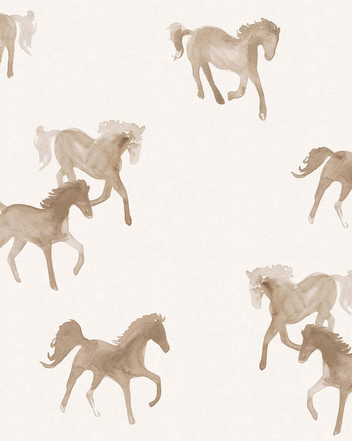 York Wallcoverings, Watercolor Horses Wallpaper