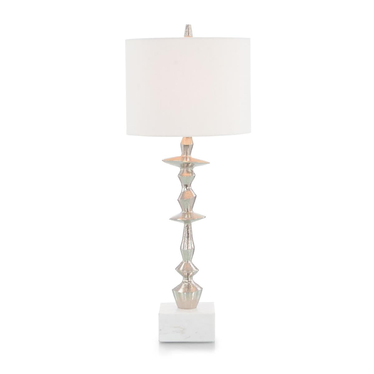 John Richard, Whimsical Nickel Buffet Lamp - Style I