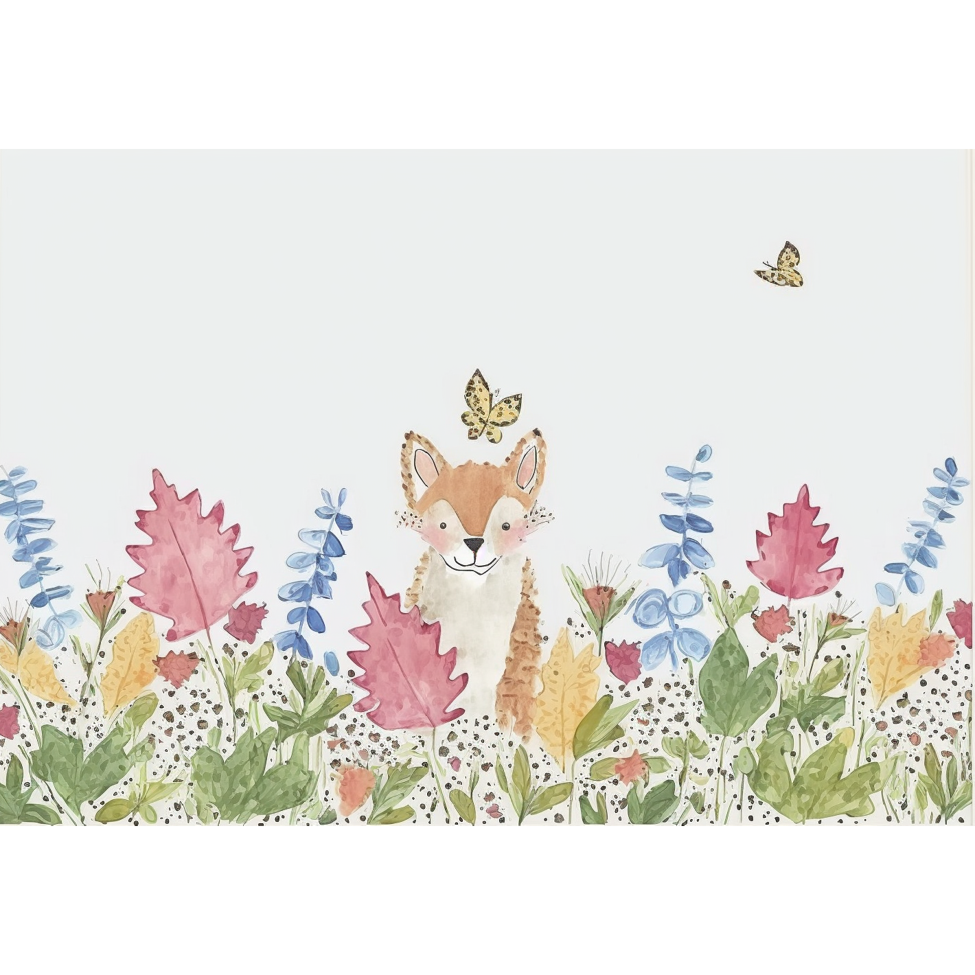 FASart, Whimsical Wonders: Colorful Fox in a Garden - Limited Edition Print