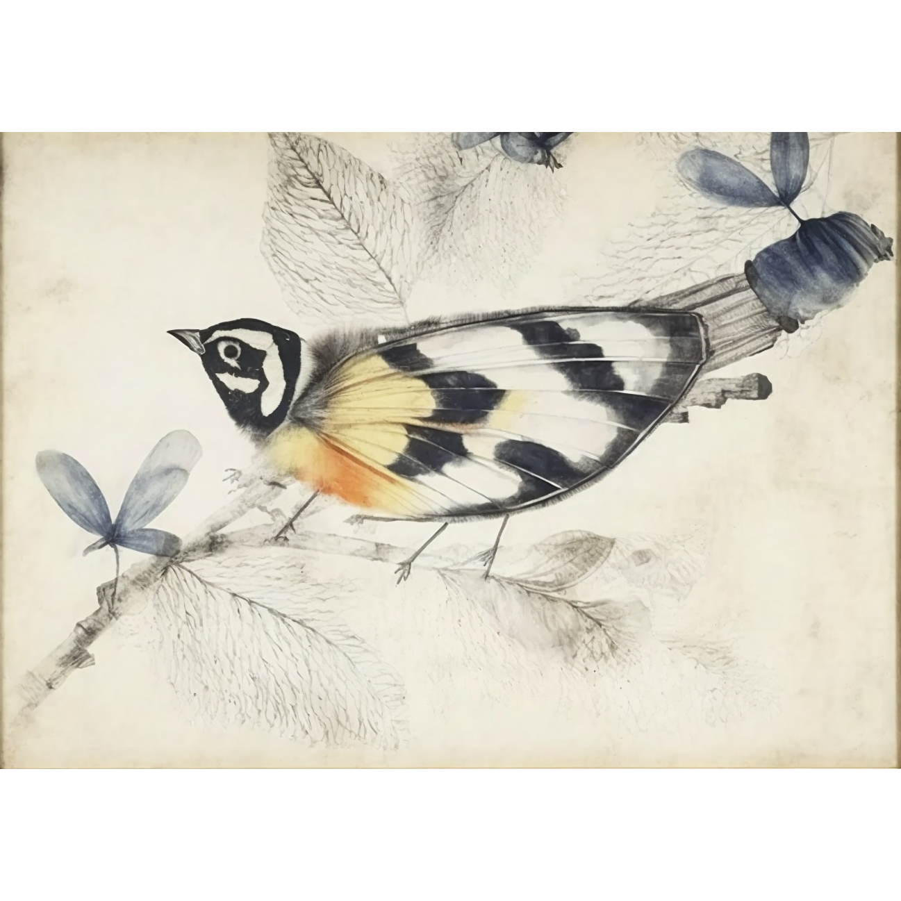 FASart, Whispers of the Wild: A Portrait of a Sparrow Communicating with Nature - Limited Edition Print