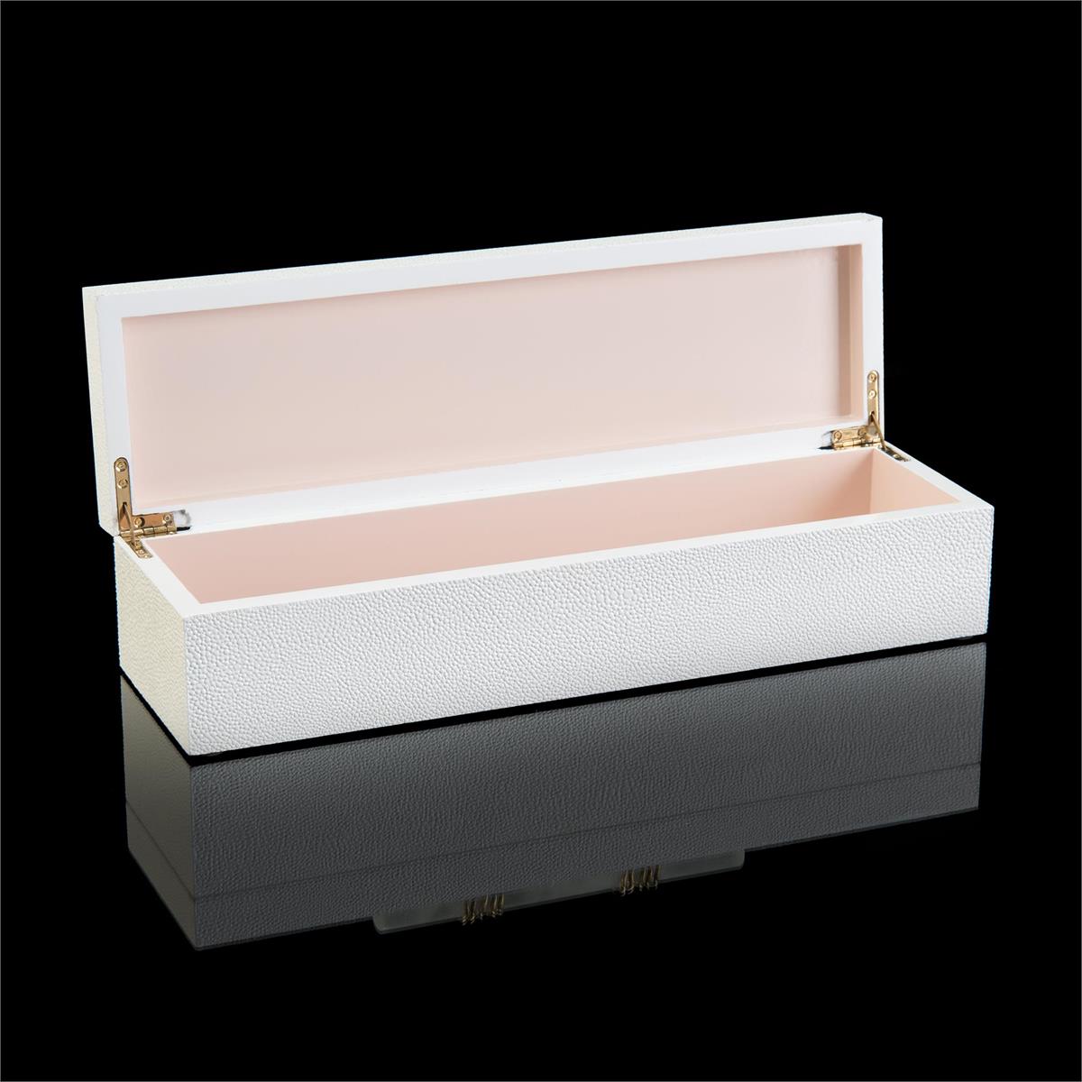 John Richard, White Box With Alabaster Handle