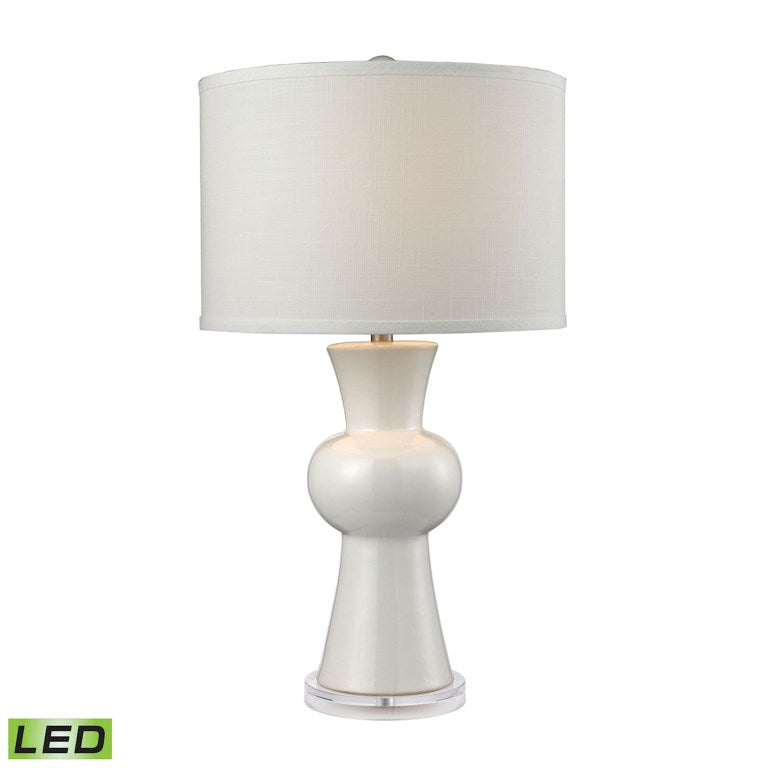 Elk Home, White Ceramic 28'' High 1 - Light Table Lamp