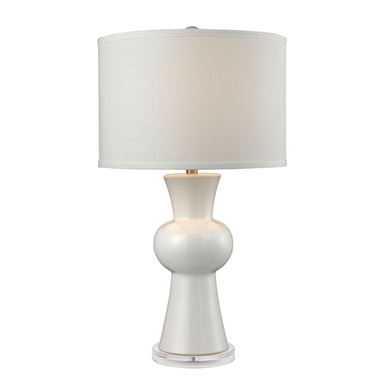 Elk Home, White Ceramic 28'' High 1 - Light Table Lamp