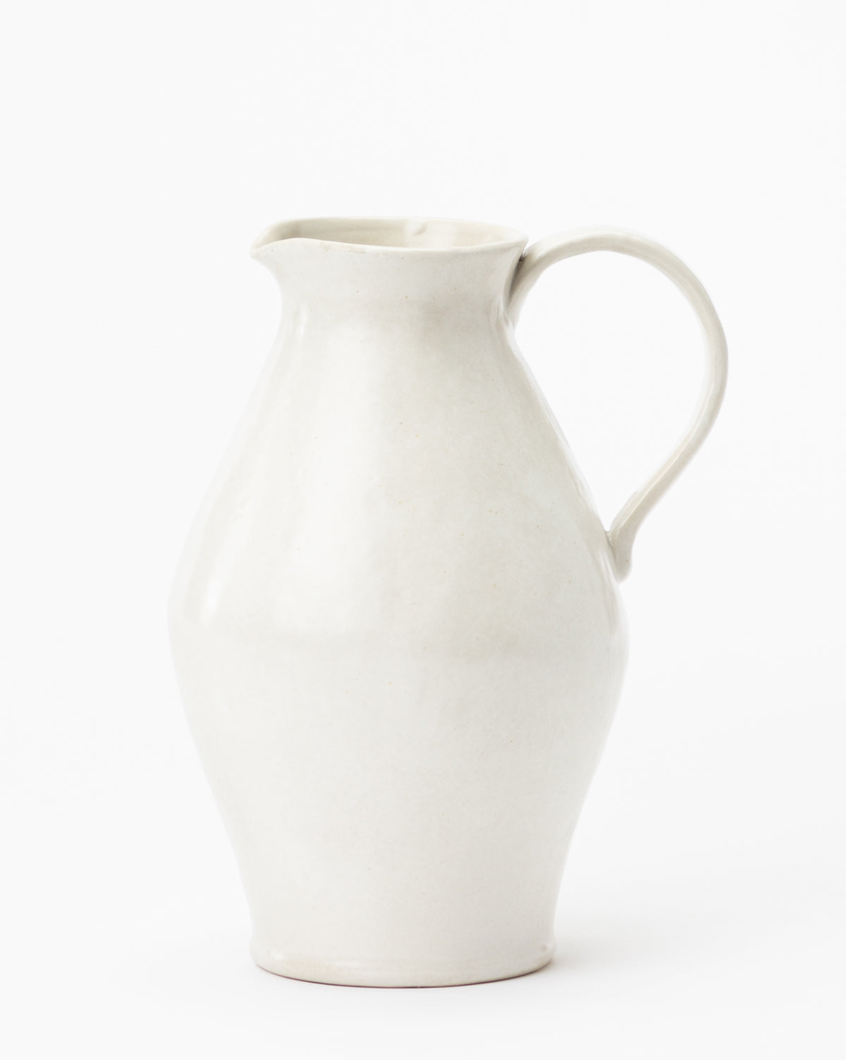 Highland, White Ceramic Pitcher