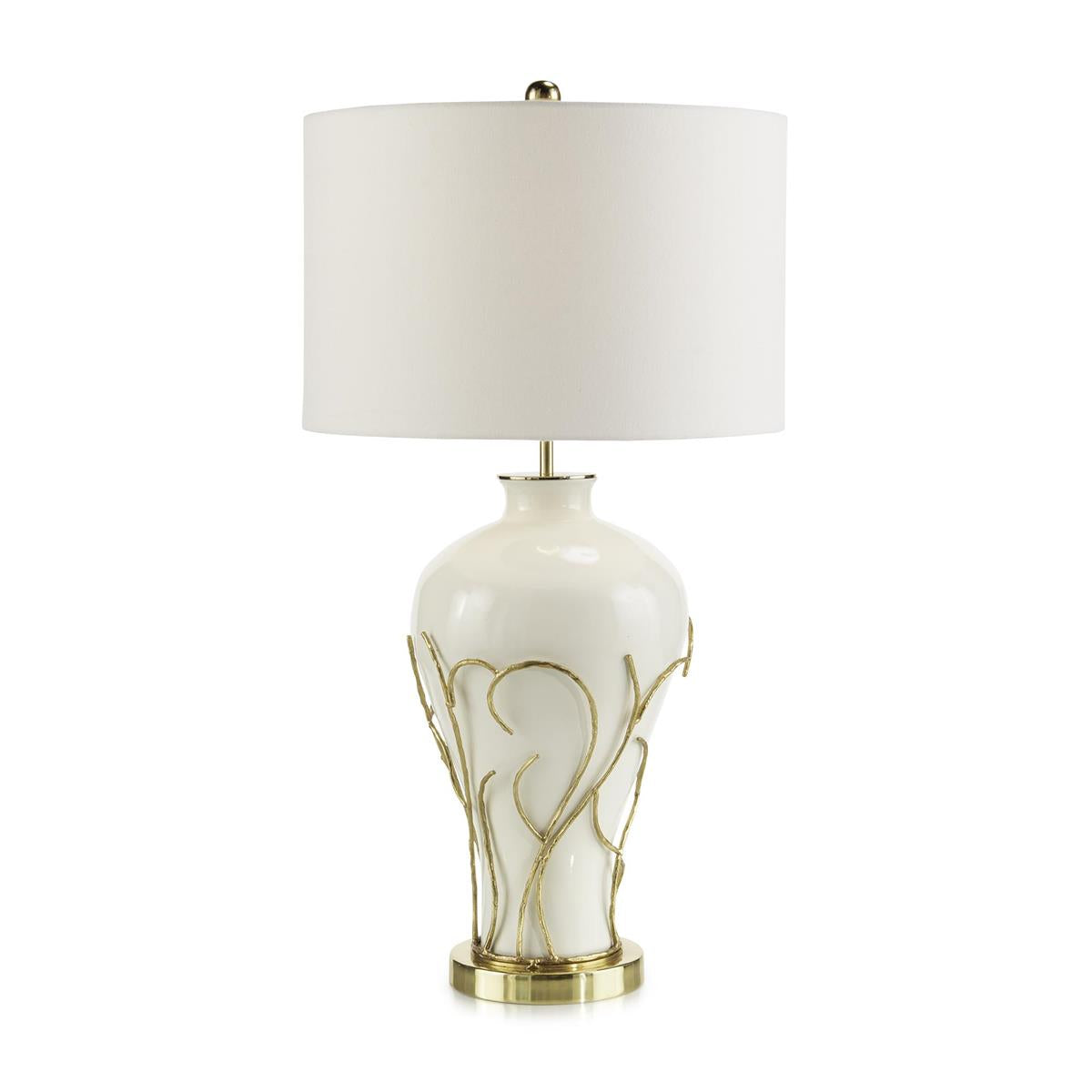 John Richard, White Flame Table Lamp