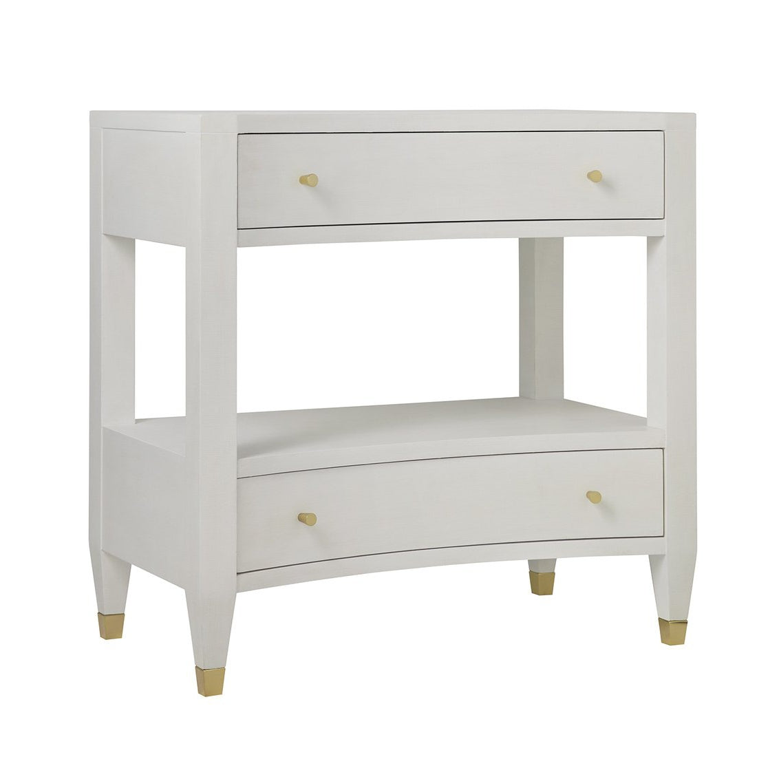 Modern History, White Linen Nightstand