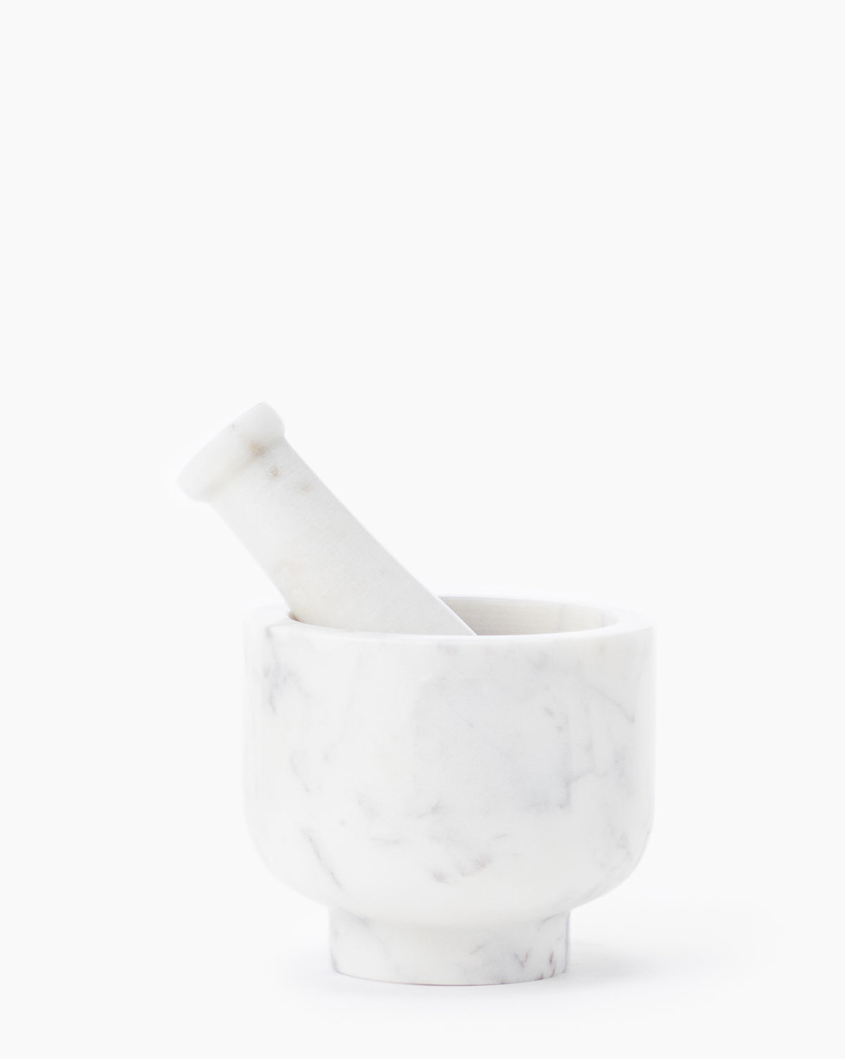 BIDK Home, White Marble Mortar & Pestle