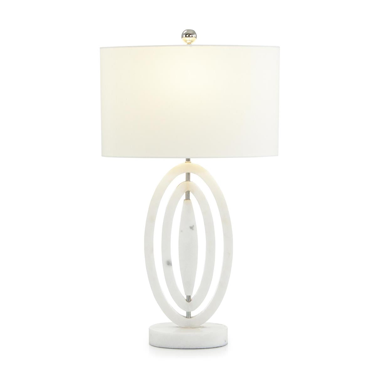 John Richard, White Marble Rings Table Lamp