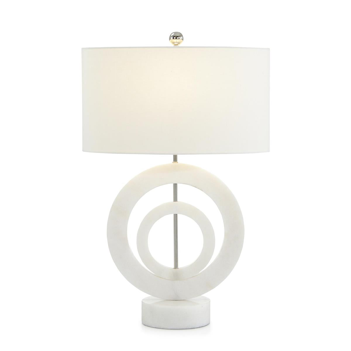 John Richard, White Marble Rings Table Lamp